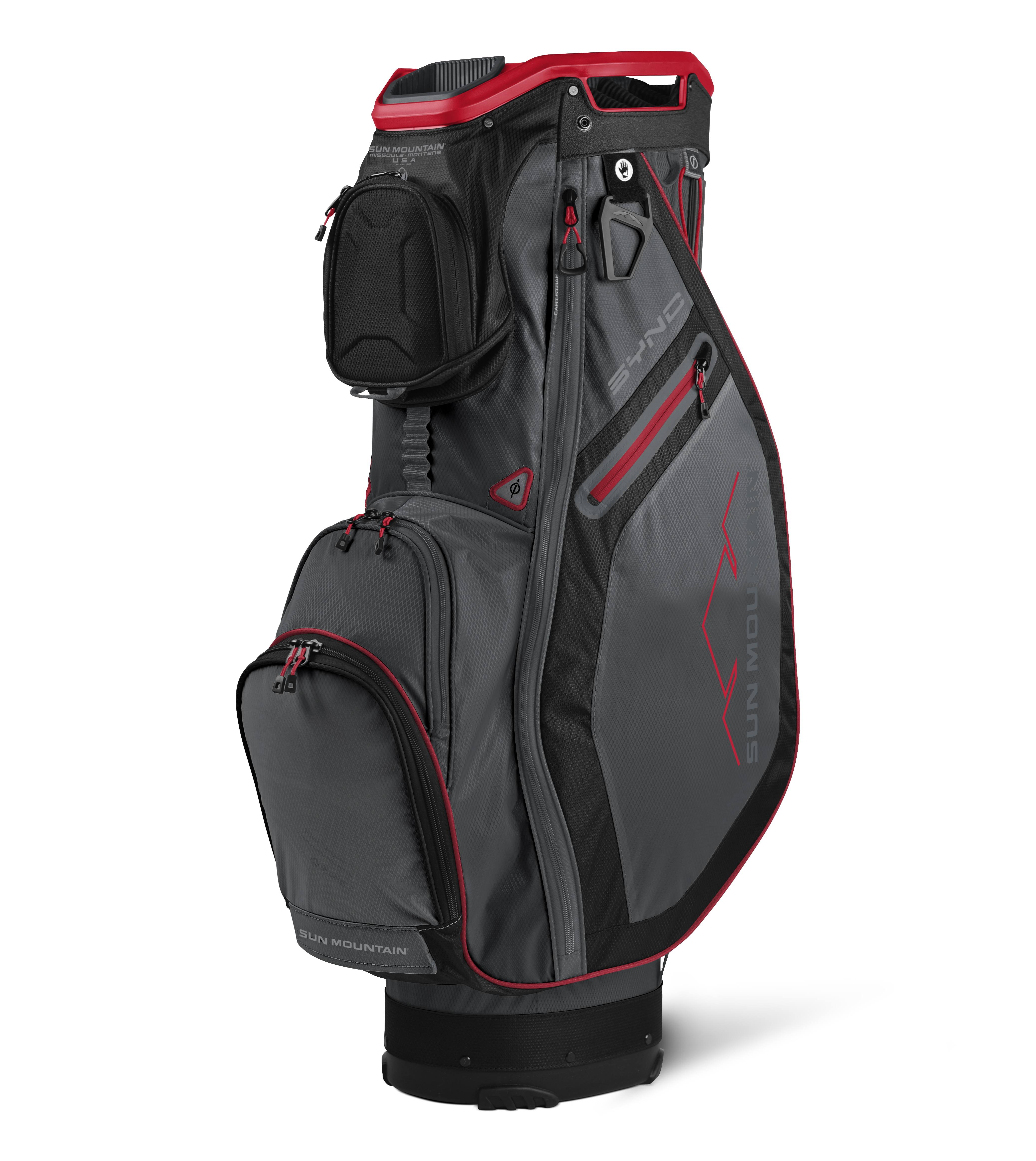 Sun Mountain 2021 Sync Cart Bag Gunmetal/Black/Red