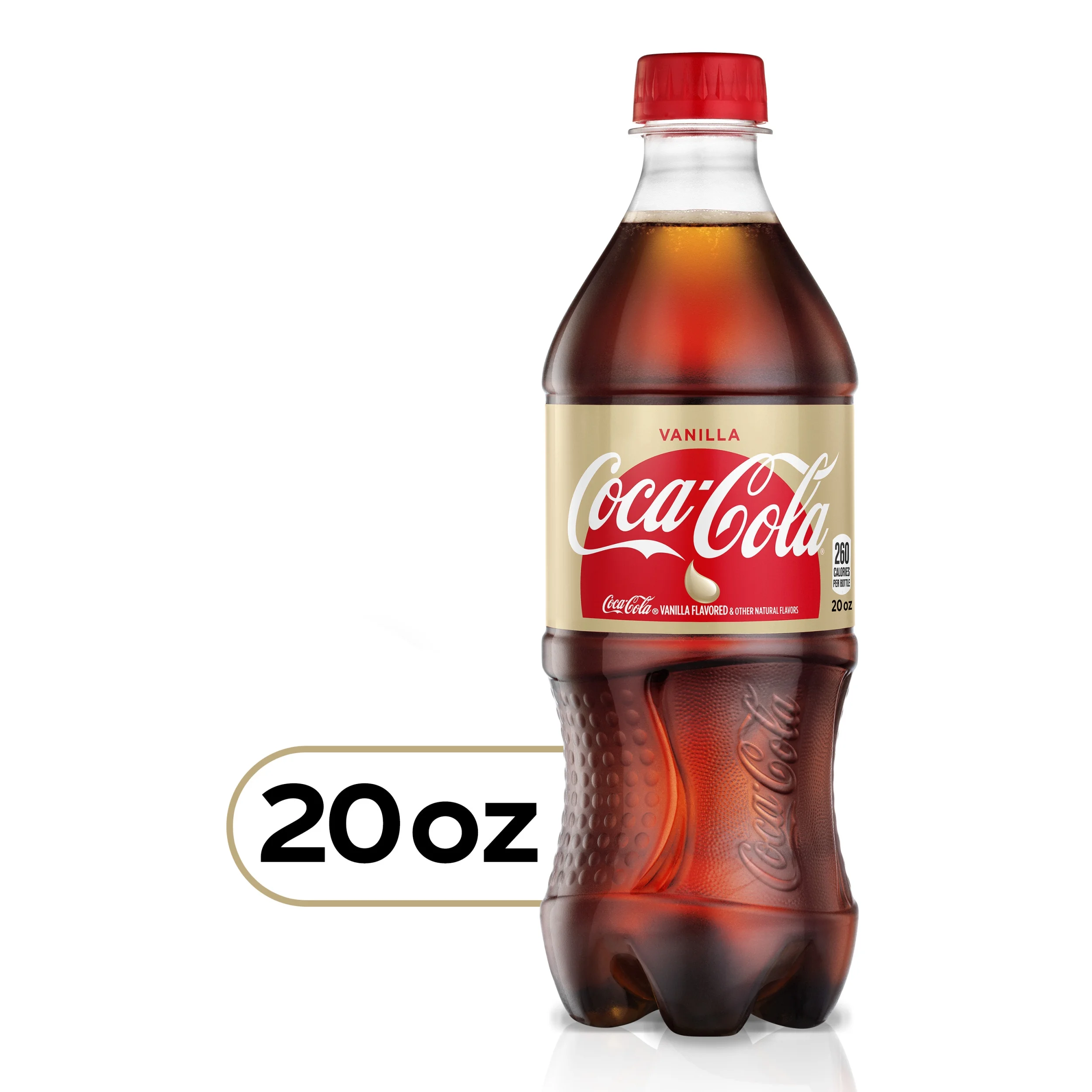 Vanilla Coke 20 oz Soda Bottles (Pack of 16, Total of 320 FL OZ)