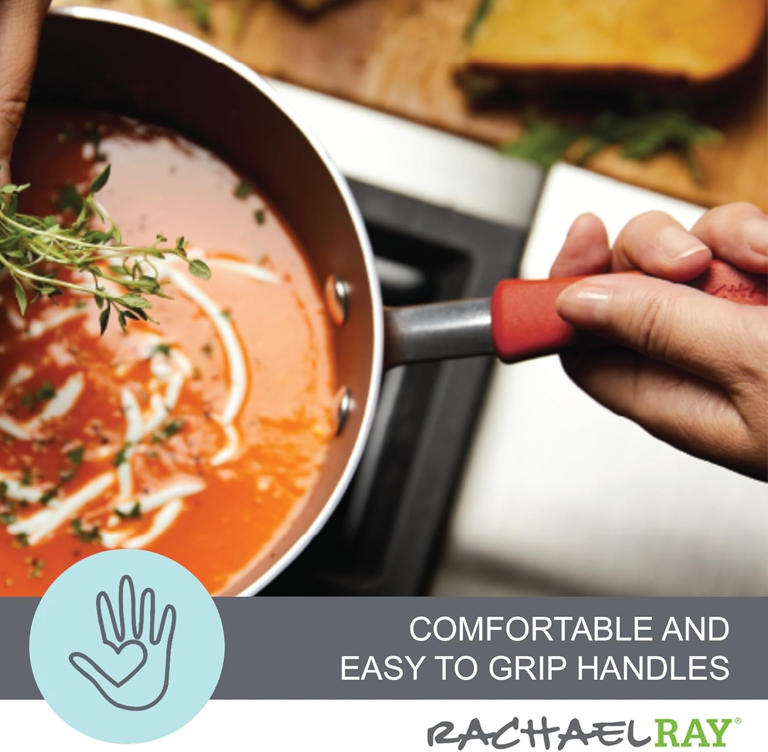 Rachael Ray 14753 11-Piece Nonstick Cookware Set - Red