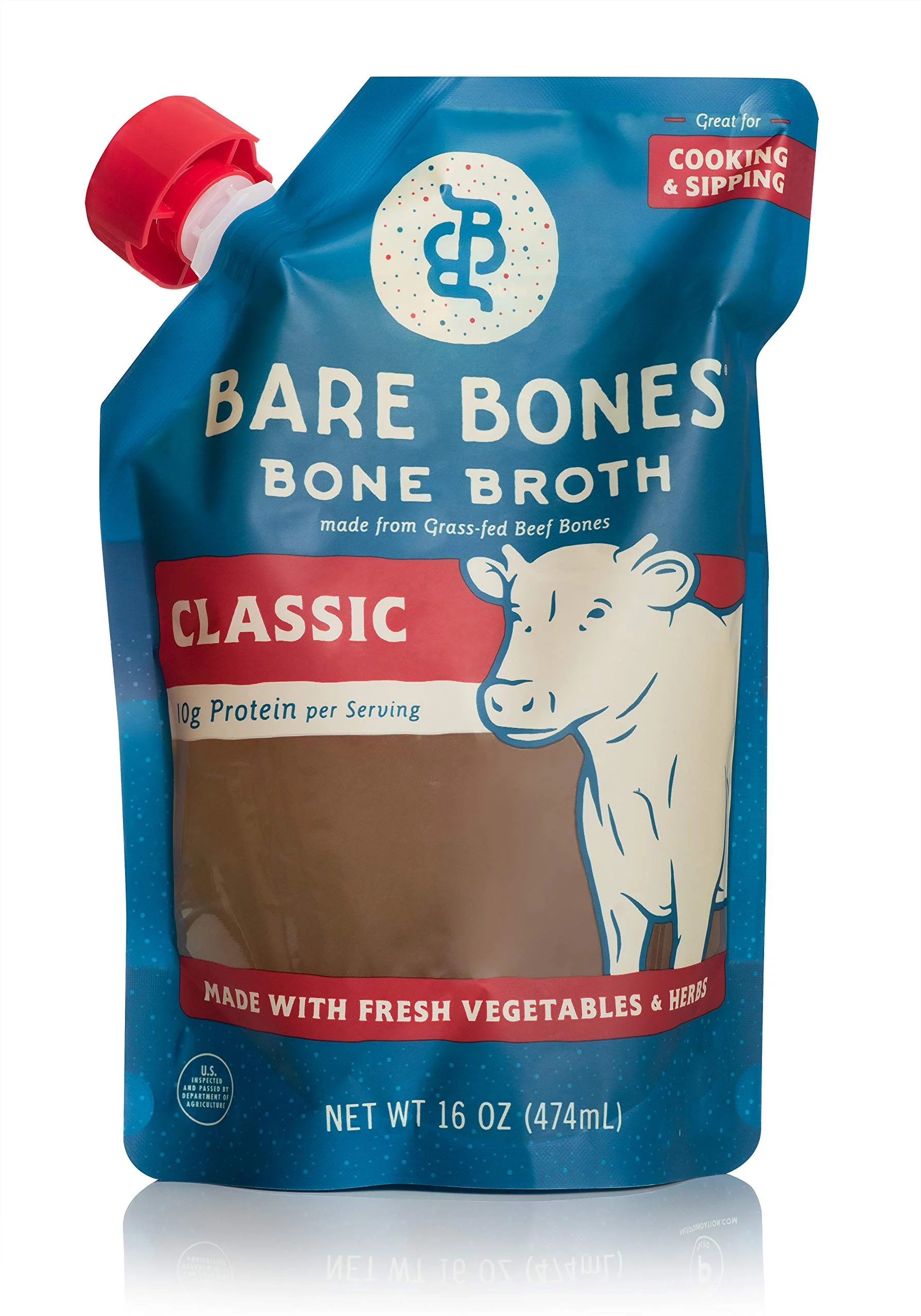 Bare Bones - 100% Grass-Fed Beef Bone Broth Classic Beef - 16 oz.