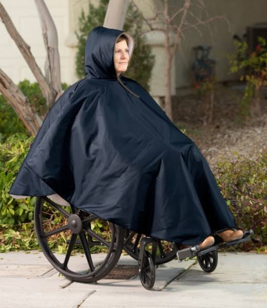 Careactive Wheelchair Winter Poncho, Navy