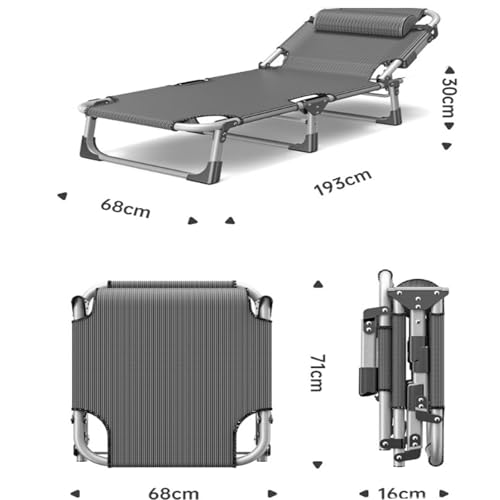Portable Folding Camping Cot for Adults with Mattress, Rollaway Bed with Pillow Sleeping Cots with 5 Adjustable Positions for Indoor Office Home Nap Outdoor Pool(Blue)