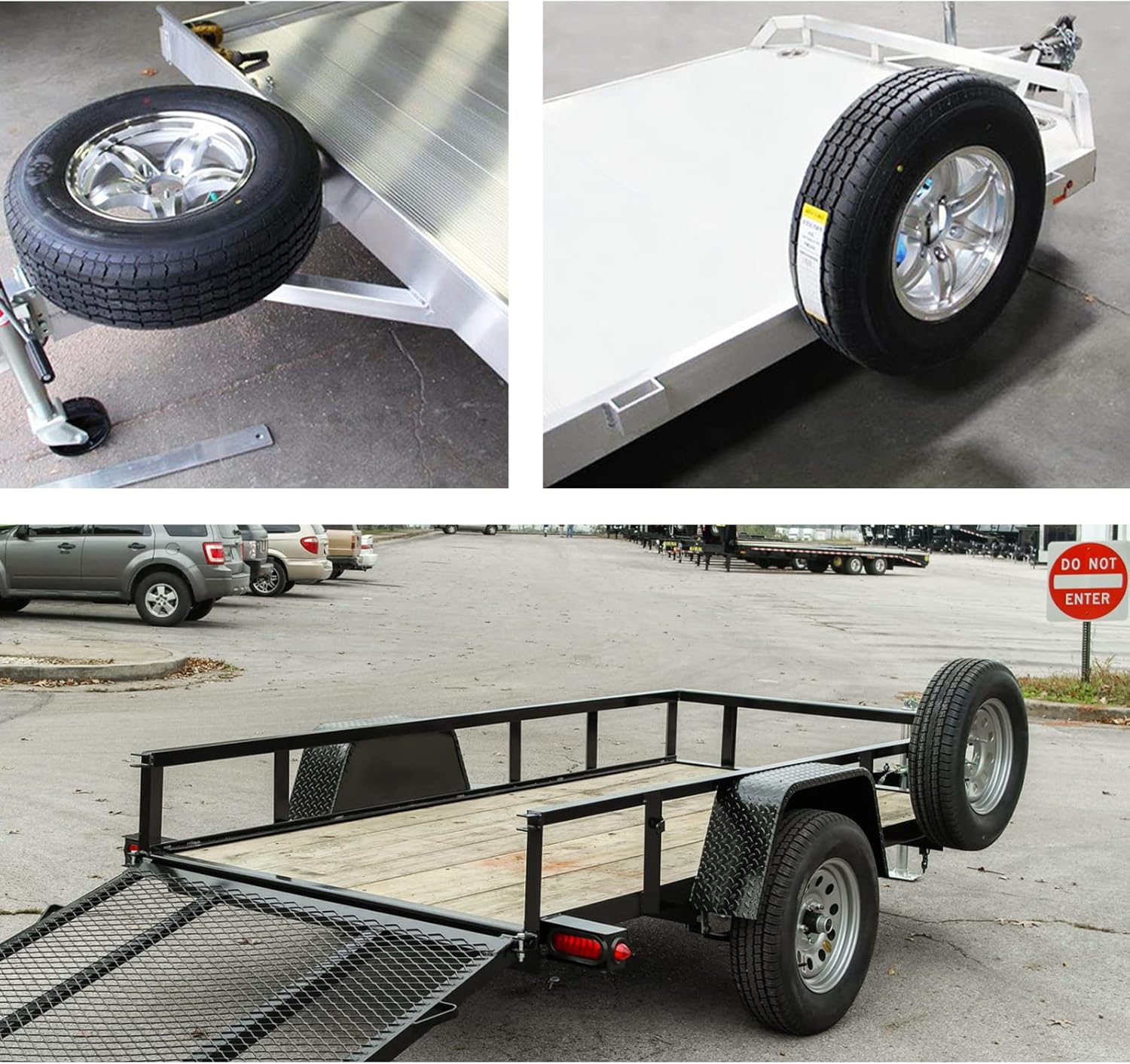 Spare Tire Carrier- Trailer Spare tire Mount, Fits Most 4 & 5 Lugs Wheels, Hold 4″,4.25