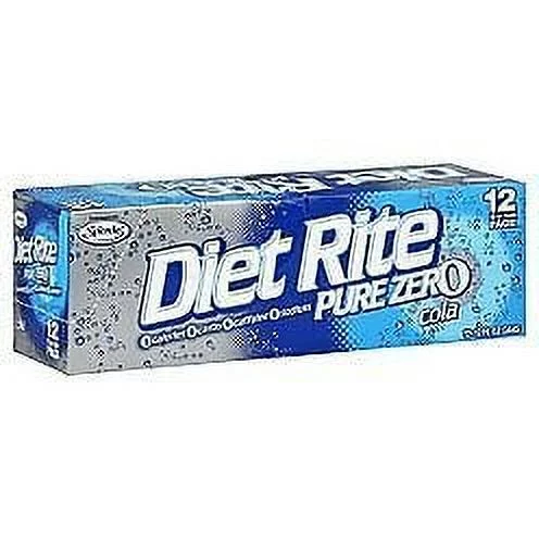 Diet Rite Soda, 12 Ounce (12 Cans), All Natural Family Pack Soda Drinks