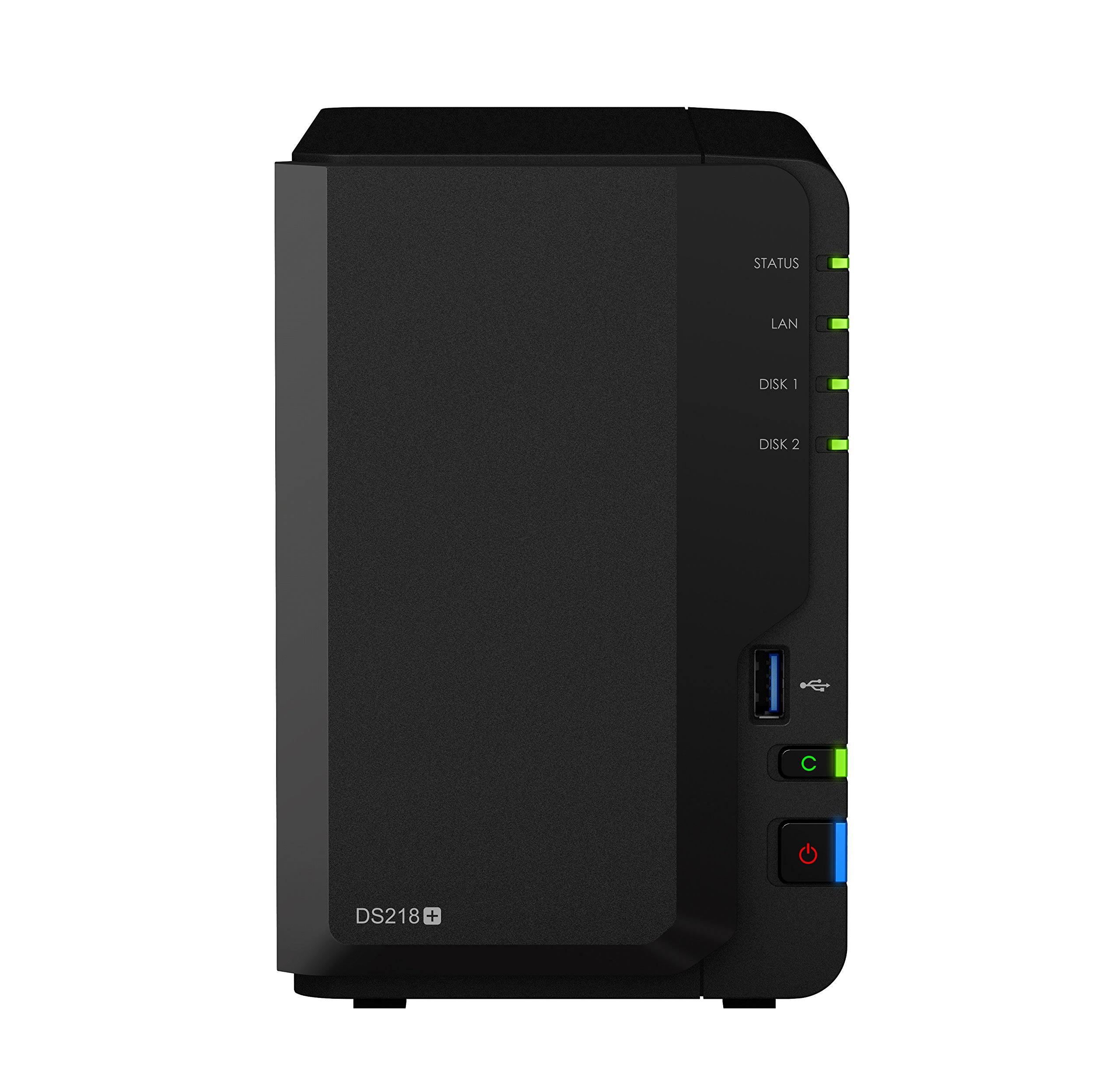 Synology Disk Station DS218+ 2-Bay Diskless NAS Server - SATA 6Gb/s, eSATA 6Gb/s