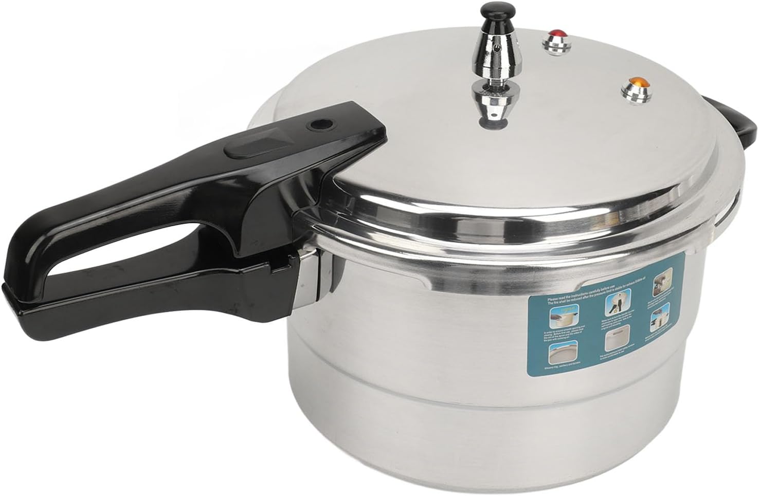 Stainless Steel Pressure Cooker, Kitchen Pressure Cooker for Induction and Stove Top, Pressure Canner with Safety Valves and Steaming Plate, Pressure Cooker for Porridge, Noodles