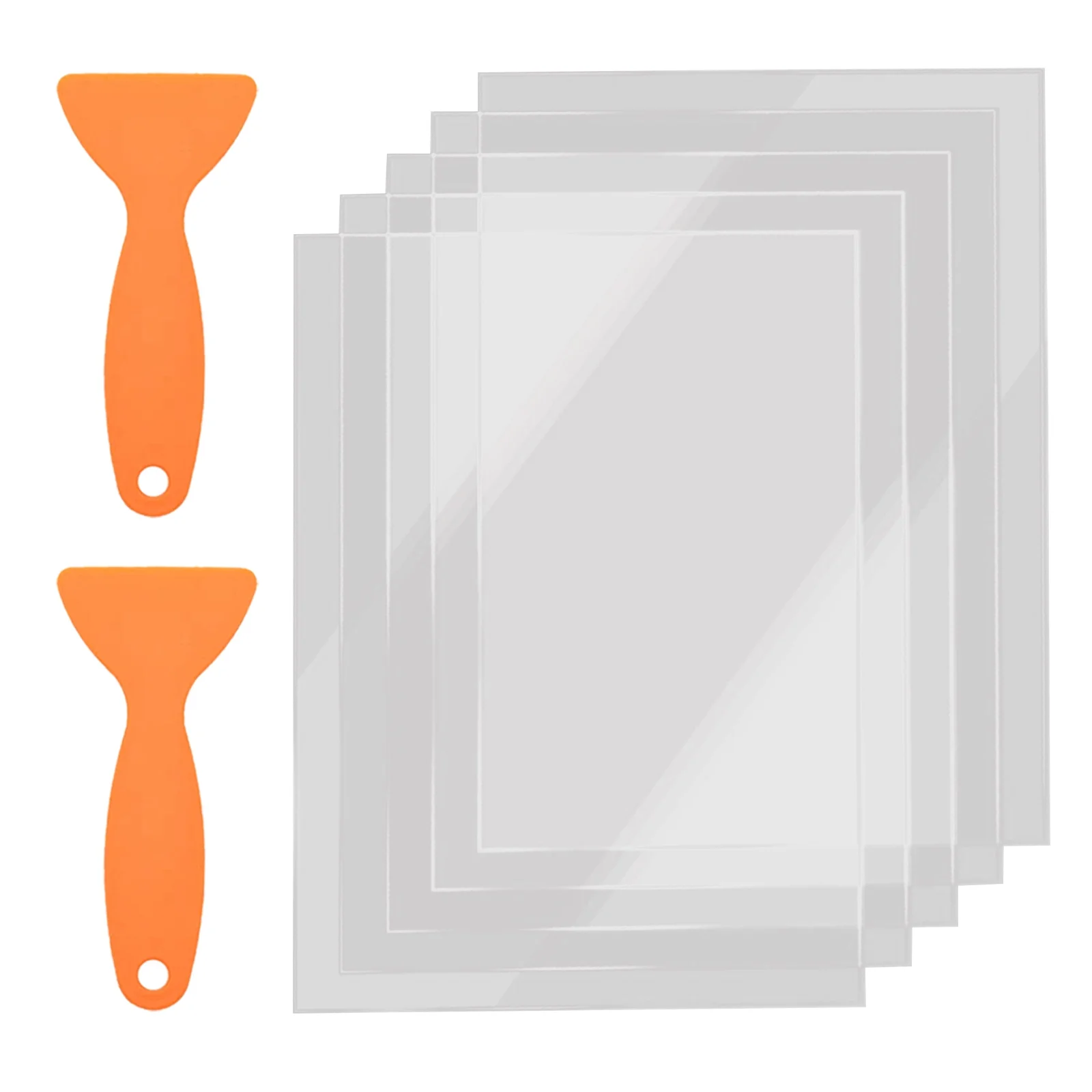 FEP Film 140 x 200 mm High Transmittance Strength, Thickness 0.15 mm for UV DLP 3D Printers, LCD SLA Resin for w/ 2 Spat