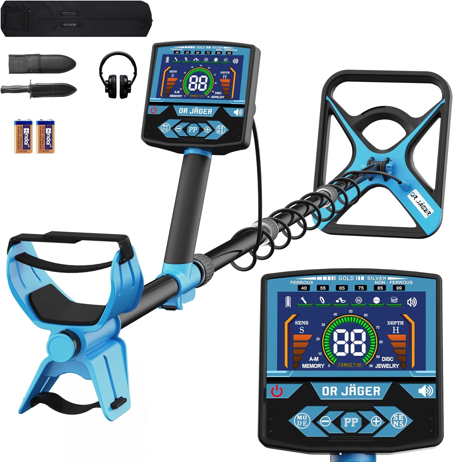 Metal Detector for Adults Waterproof, Precision Metal Detector Waterproof Gold and Silver, Higher Precision, Technology Large LED Display, Strong Memory Mode, 12 Inch IP68 Coil, New Top DSP Chip