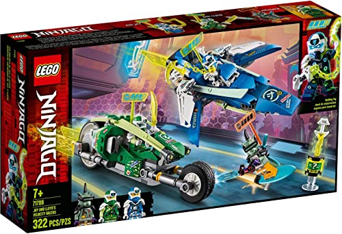 LEGO NINJAGO Jay and Lloyd’s Velocity Racers 71709 Building Kit for Kids and Hot Toys (322 Pieces)