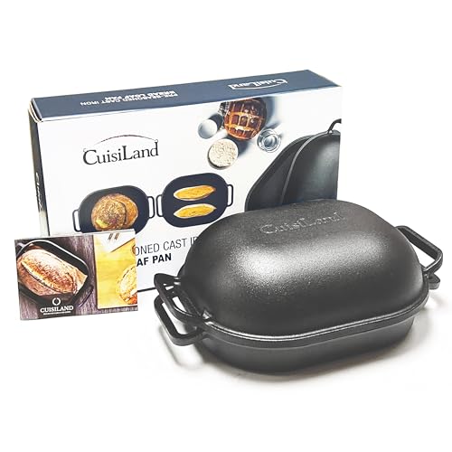 Cuisiland Large Heavy Duty Pre-seasoned Cast Iron Bread & Loaf Pan - A perfect way for baking