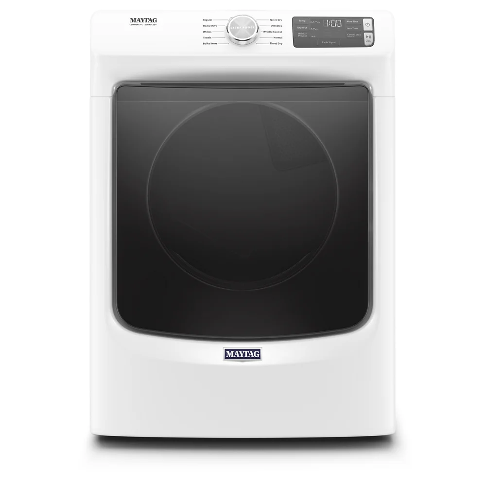 Maytag MED5630HW 7.3 Cu. Ft. White Front Load Electric Dryer with Extra Power and Quick Dry Cycle