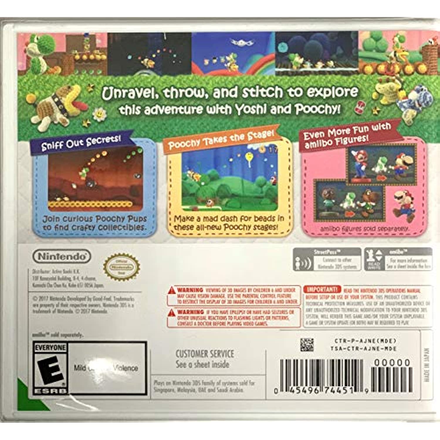 Poochy & Yoshis Woolly World - Nintendo 3Ds (World Edition)