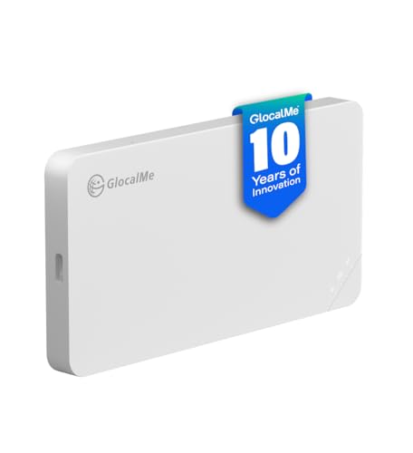 GlocalMe U3 4G LTE Mobile Hotspot, Portable WiFi Hotspot for Travel in 200+ Countries, No SIM Card Needed, 10 Connected Devices and Global 1GB Data 90 Days, Pocket WiFi Hotspot Device (U3 Black)