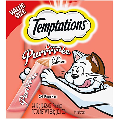 Temptations Creamy Puree Variety Pack of Lickable Cat Treats, 0.42 oz. Tubes, 48 Count