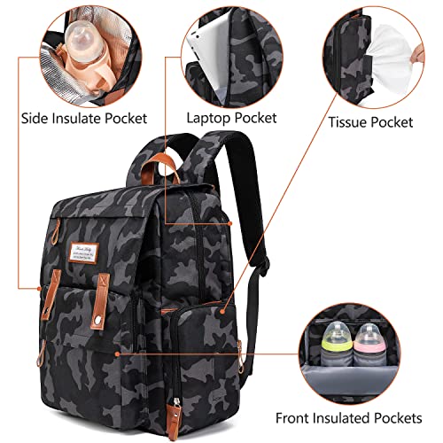 Frank Mully Diaper Bag Backpack Large Multifunction Travel Baby Bag for Mom Dad Pink1