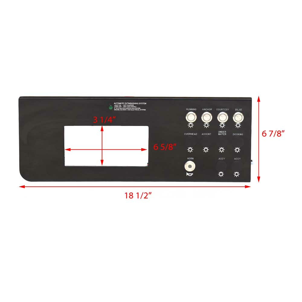 Sea Ray Boat Dash Switch Panel 2252746 | Sundancer 320 Black Acrylic