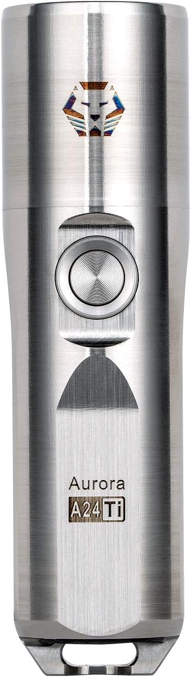 RovyVon Aurora A24 Titanium LED Flashlight,1000 Lumen Small Handheld Flashlight,Rechargeable EDC Keychain Flahlight with Replaceable Batteries,7 Modes,Water Resistant for Hiking,Camping