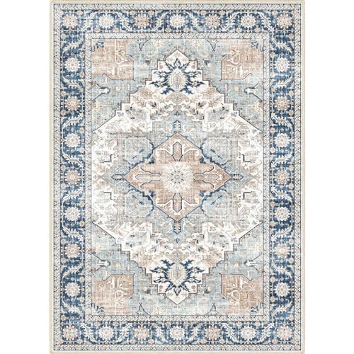9x12 Area Rugs, Machine Washable Area Rugs for Living Room, Non Slip Backing Rugs for Bedroom, Vintage Printed Home Decor Large Area Rug,Area Rugs 9x12 Living Room, 9x12 Rug…