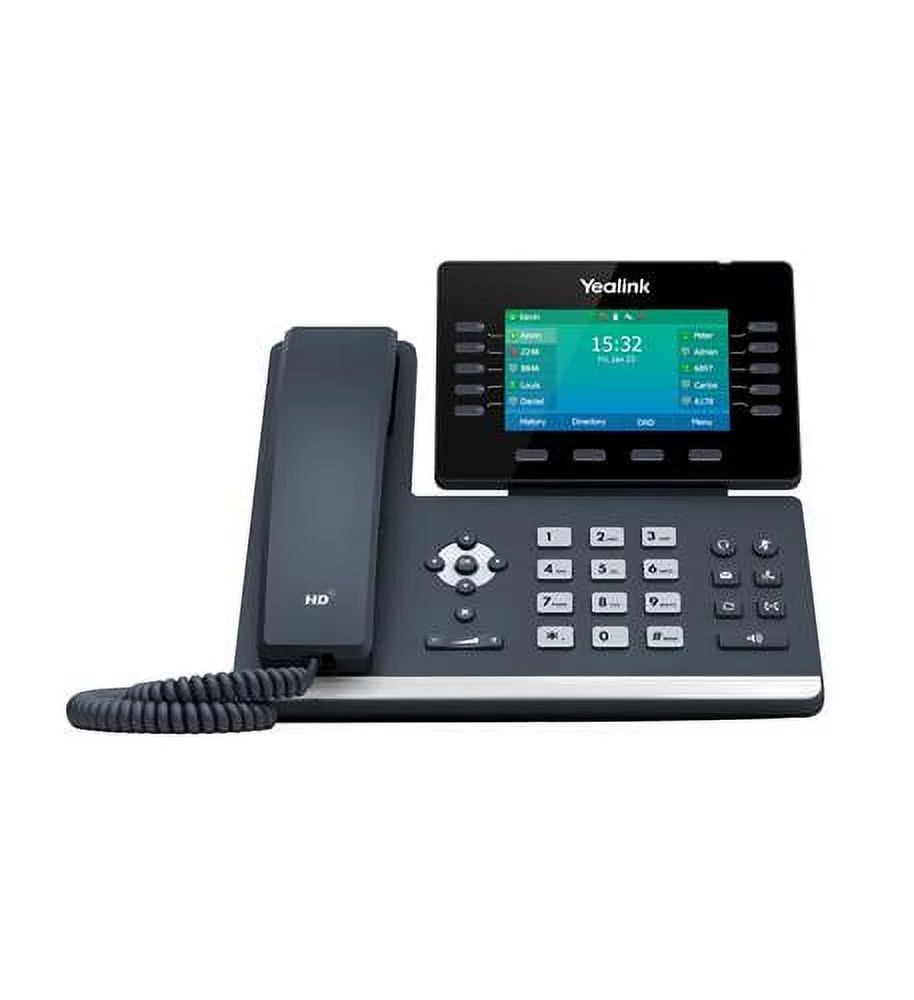 Yealink SIP-T54W IP Phone 5 Pack 16 VoIP Accounts. 4.3-Inch Color Display. USB 2.0, 802.11ac Wi-Fi, Dual-Port Gigabit Ethernet, 802.3af PoE, Power Adapter Not Included (SIP-T54W)