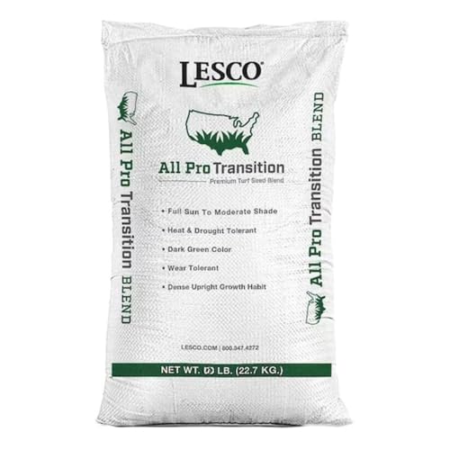 Lesco All-Pro Transition Tall Fescue Grass Seed Blend – (10 lbs) Drought-Tolerant, Heat & Shade Resistant, Insect-Resistant Lawn Seed for Durable Turf
