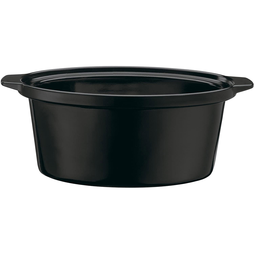 Cuisinart PSC-350 3.5 Quart Programmable Slow Cooker Brushed Stainless Steel Bundle with Deco Chef Pair of Red Heat Resistant Oven Mitt