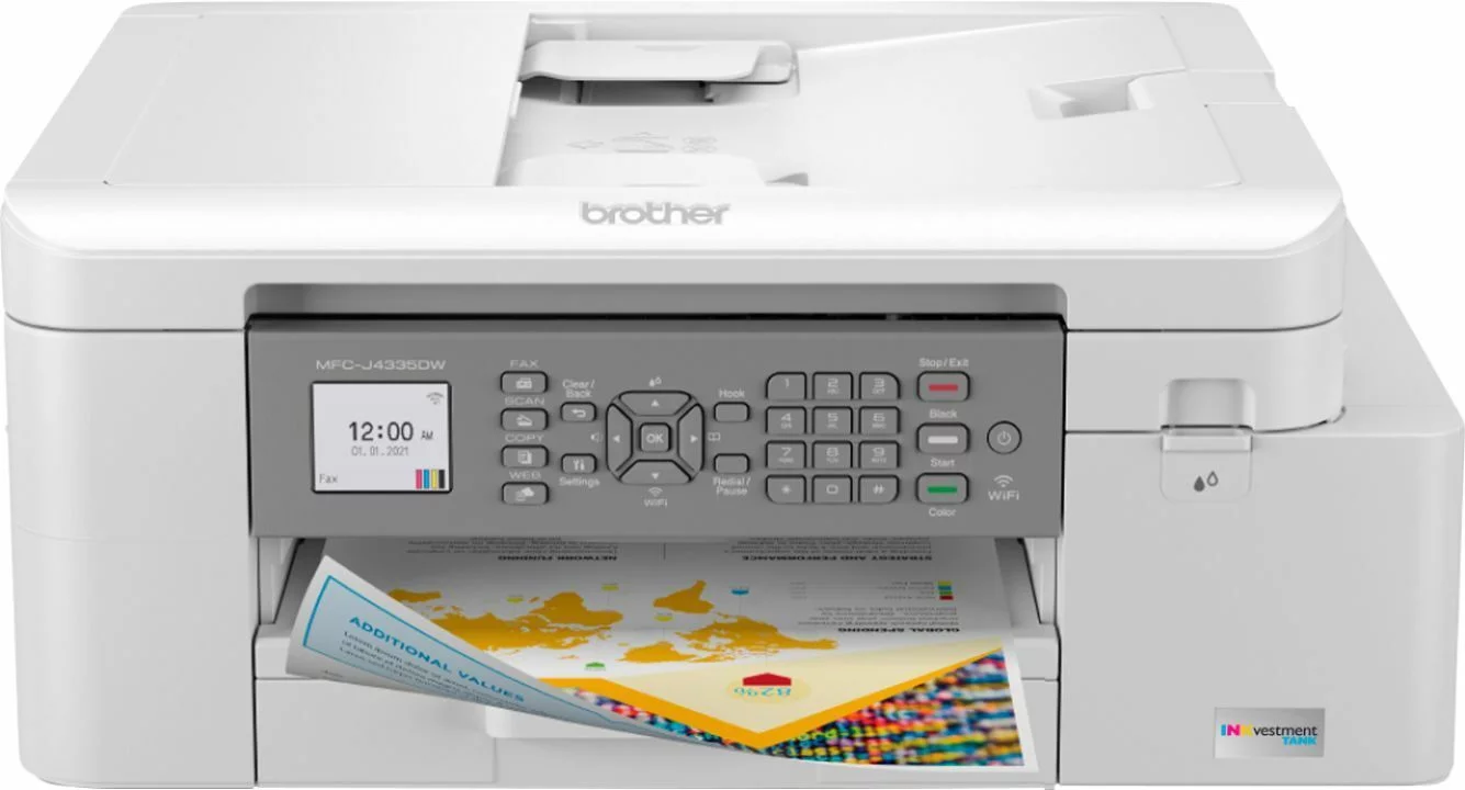 Brother - INKvestment Tank MFC-J4335DW Wireless All-in-One Inkjet Printer wit...