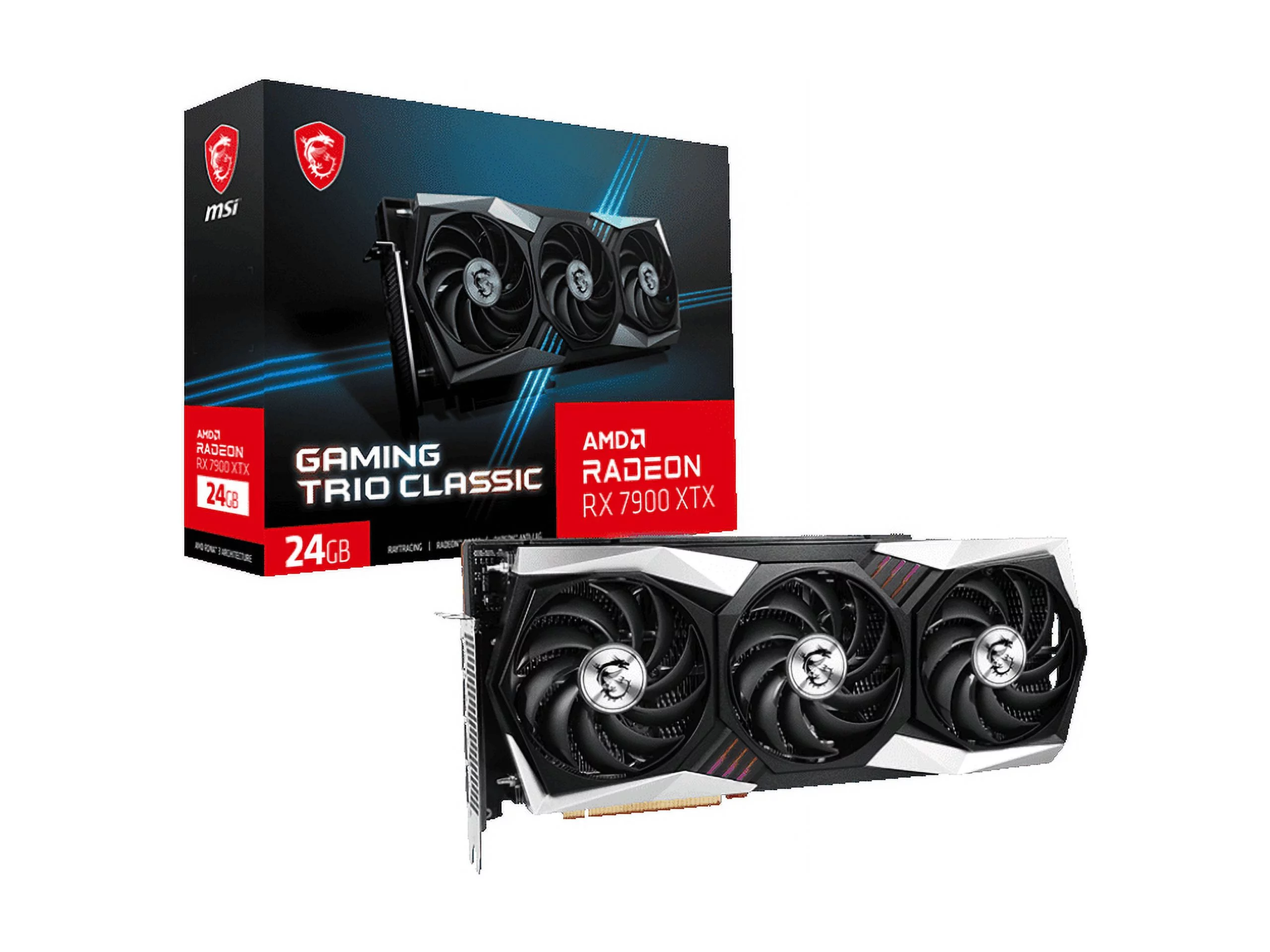 MSI Gaming Radeon RX 7900 XTX 24GB GDDR6 PCI Express 4.0 ATX Video Card RX 7900 XTX GAMING TRIO CLASSIC 24G - Radiant Selections