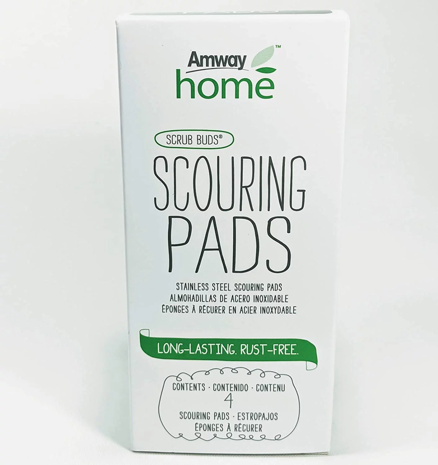 Amway Scouring Pads / Scrub Buds - Stainless Steel - 4 Pack
