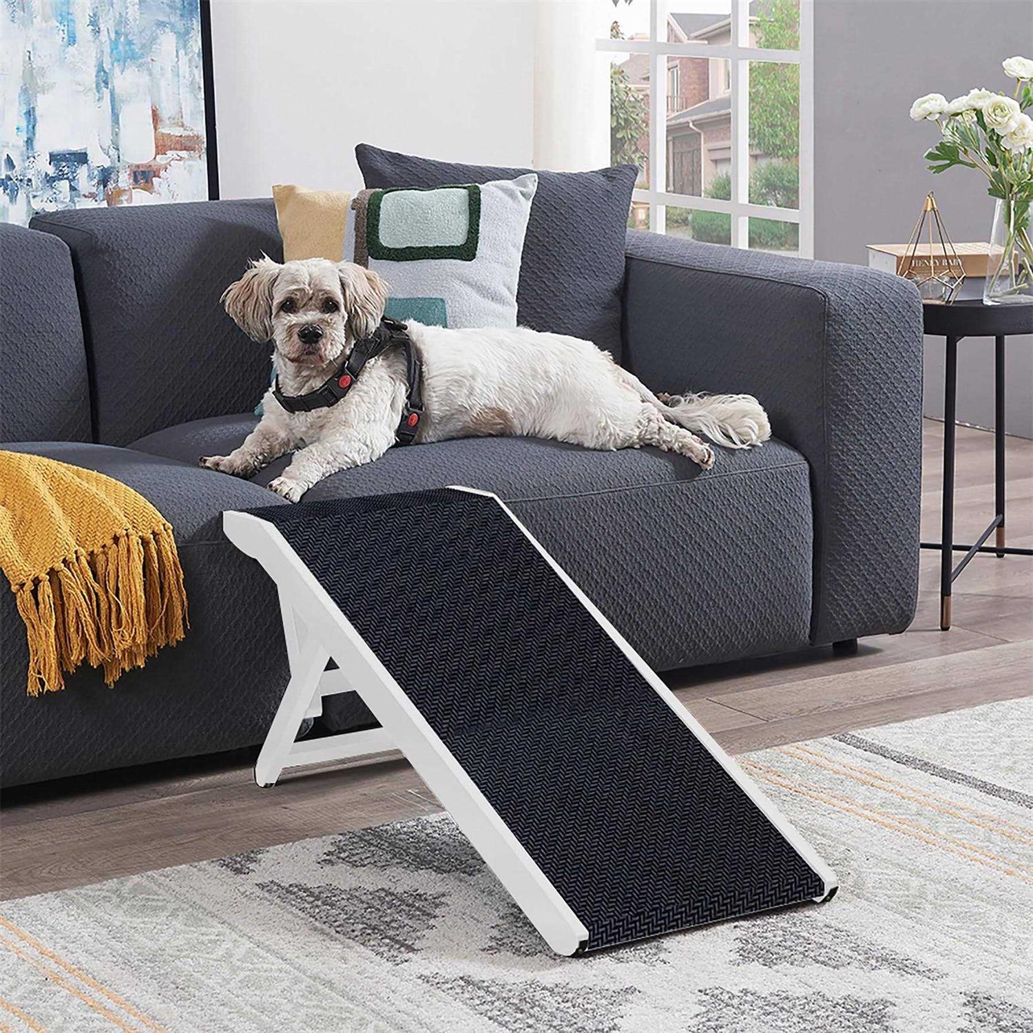 Unipaws Foldable Wooden Pet Ramp Adjustable Height - Pet Supplies online store