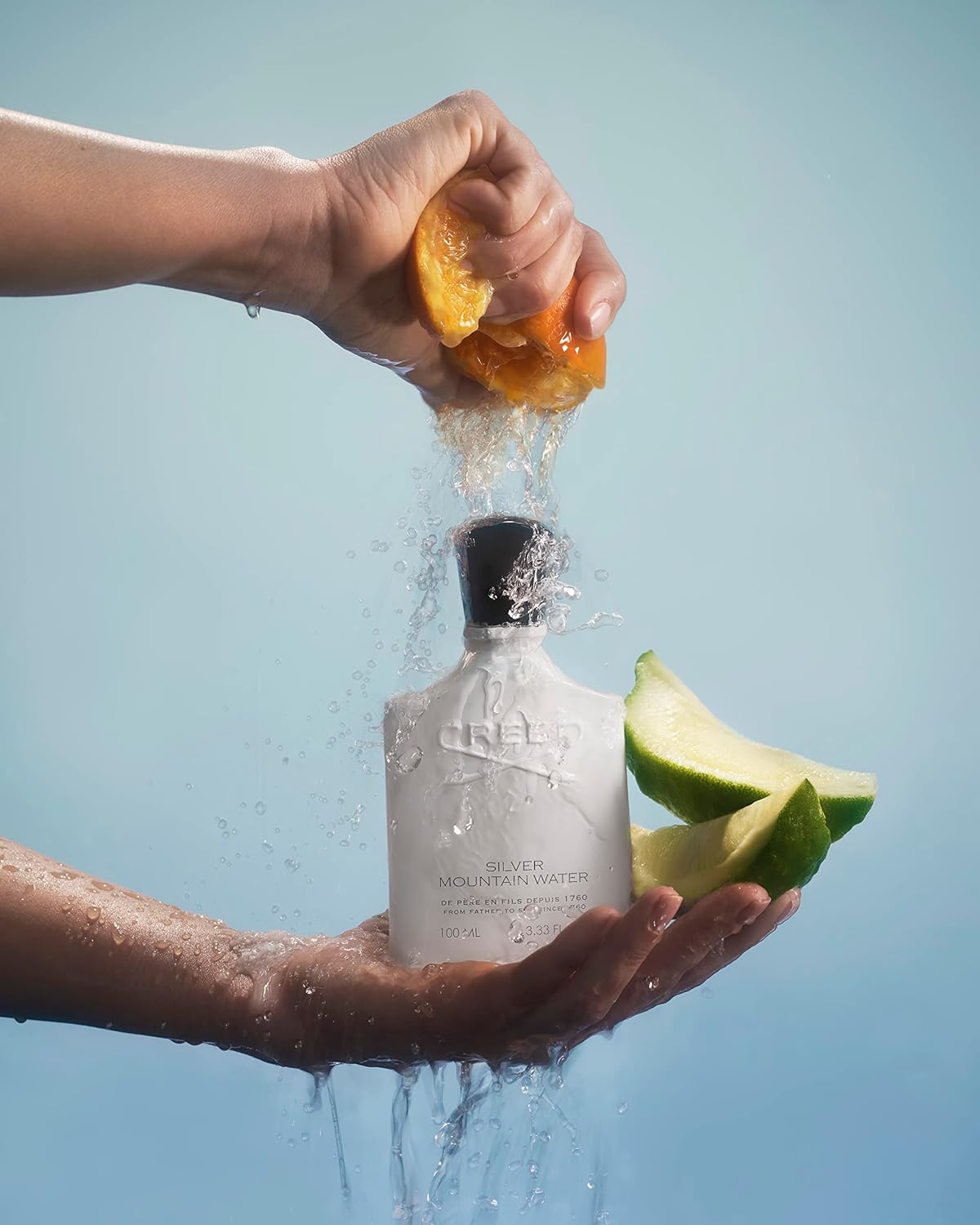 Creed Silver Mountain Water, Men's Luxury Cologne, Citrus, Fruity & Woody Fragrance, 50ML / 1.7 Fl Oz