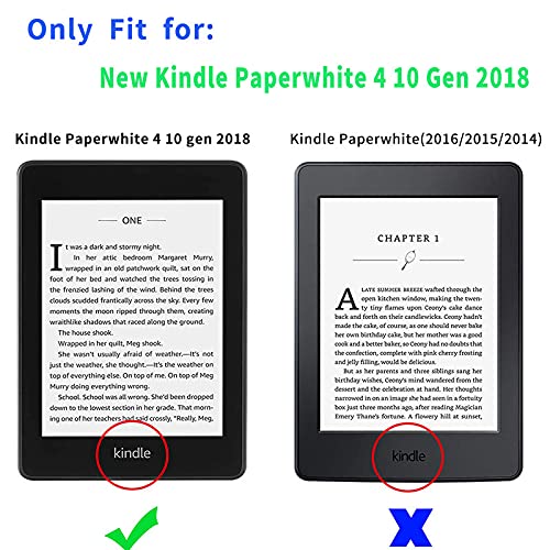 Case for All-New Kindle 10th Generation 2019 Releas PU Leather Protective Cover with Auto Wake/Sleep Multi Angle Adjustment Stand for Kindle 10th Gen 2019 Moon Snake Flower Folio E-Reader