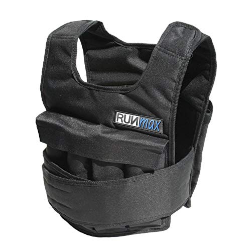 RUNFast RUNmax Pro Weighted Vest, 40 lb, Black