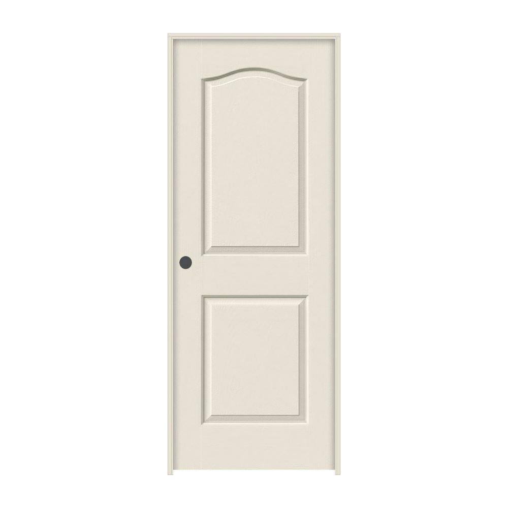 JELD-WEN 36 in. x 80 in. Princeton Primed Right-Hand Smooth Solid Core Molded Composite MDF Single Prehung Interior Door