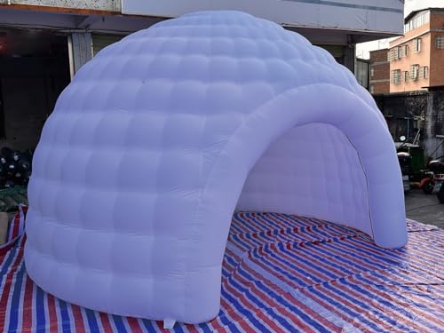 Portable LED Inflatable Igloo Dome Tent Inflatable Marquee Canopy Shelter with Air Blowerfor Exhibition Camping Party Events