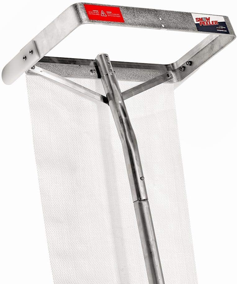 SNOWPEELER Premium - Roof Rake for Snow Removal - 30 ft. Reach - Clear Your Roof in No Time - Ideal for Long or Low-Pitched Roofs