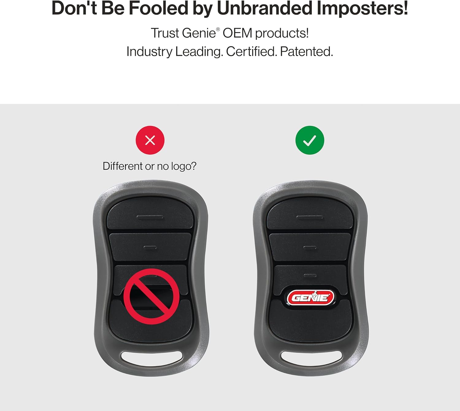 Genie authentic G3T-R 3-button Intellicode garage door opener remote with, works only on Genie openers, single pack