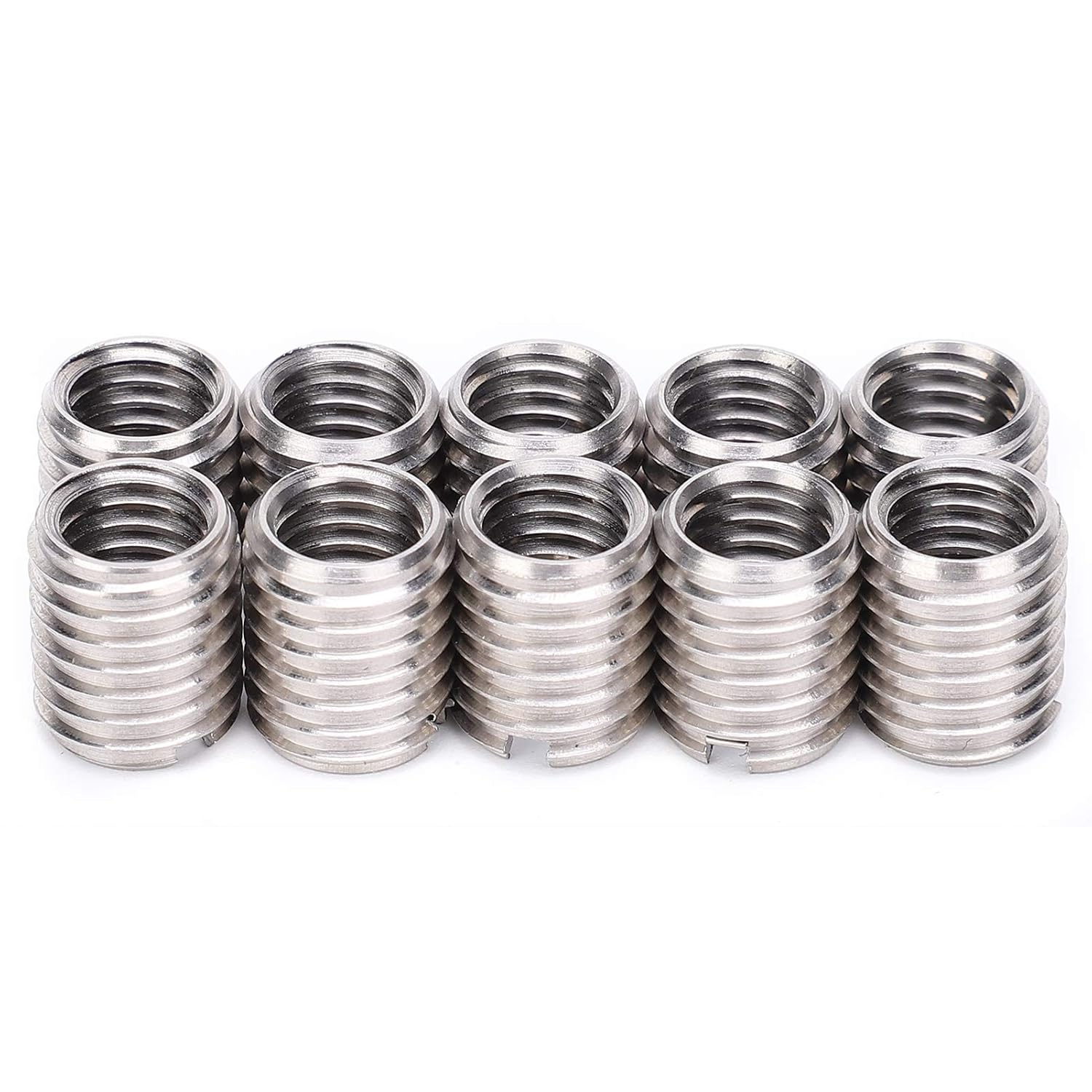 Wood Inserts Bolt, 10Pcs Furniture Screw in Nut Threaded Fastener Connector Hex Socket Drive Stainless Steel Insert Nut for Wood Furniture Assortment (20 x15mm)