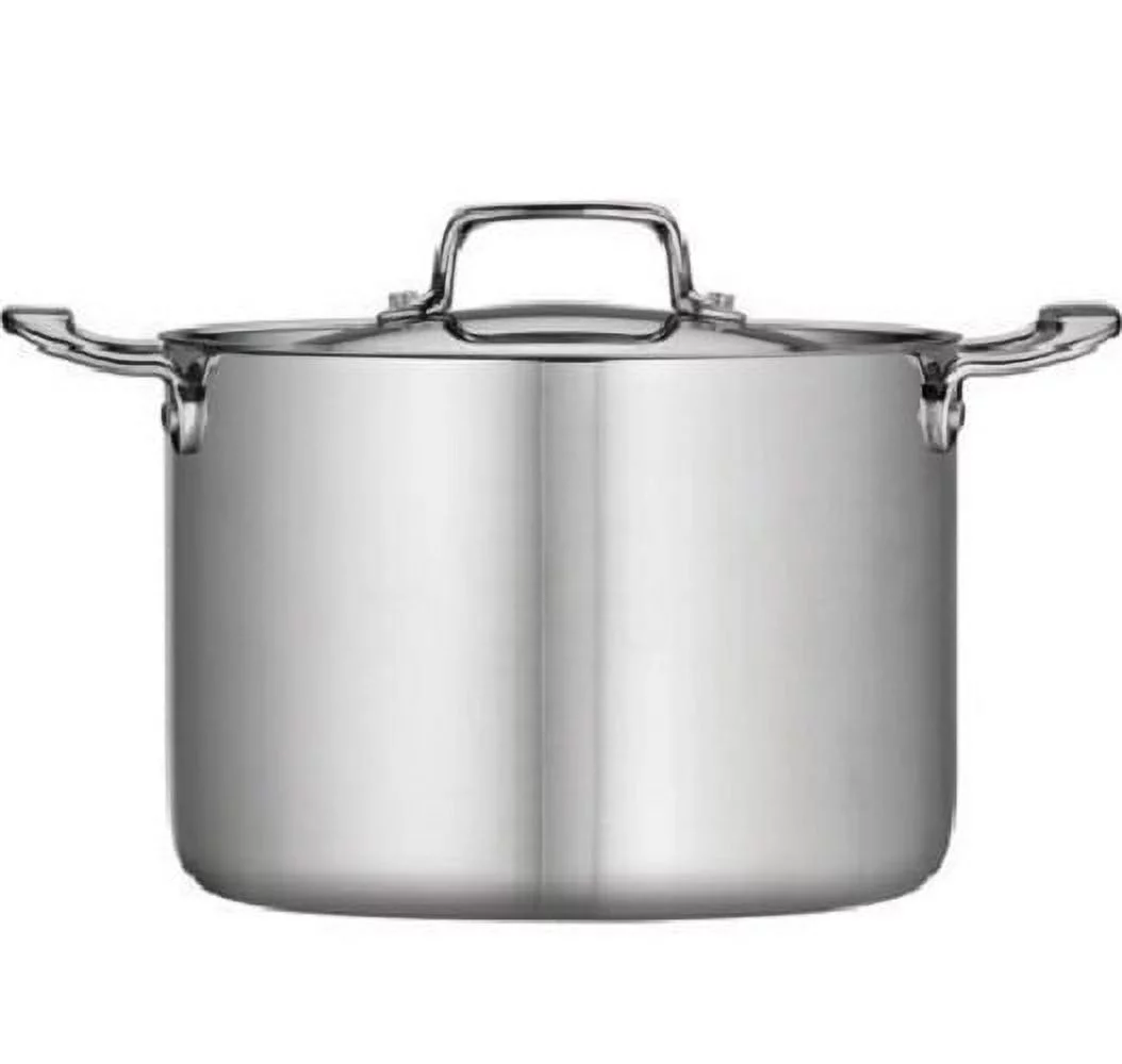 Tramontina 8-Qt Stainless Steel Tri-Ply Clad Stock Pot with Lid