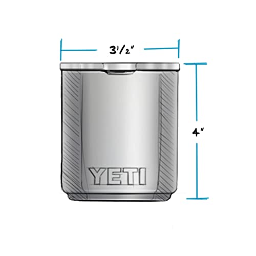YETI Rambler Lowball, Vacuum Insulated Stainless Steel Stackable Lowball with MagSlider Lid, Stainless Steel, 10 oz (296 ml)