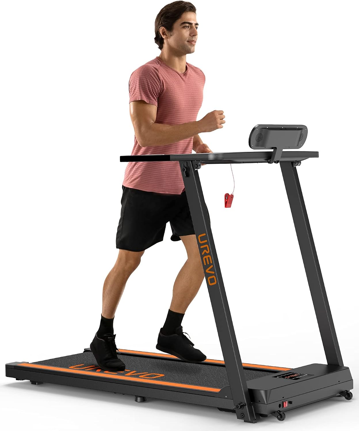 UREVO Treadmills for Home, Max 3.0 HP Folding Treadmills for Running and Walking Jogging Exercise with 12 Preset Programs, Tracking Pulse, Calories