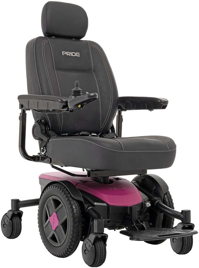 Pride Mobility Jazzy EVO 613 Li Group 2 Power Chair, in-line, Mid Wheel Drive, Motorized Electric Wheelchair for Adults, 300 lbs. WC, Up to 5.1 MPH, 21 or 17.6 Miles Range Per Charge