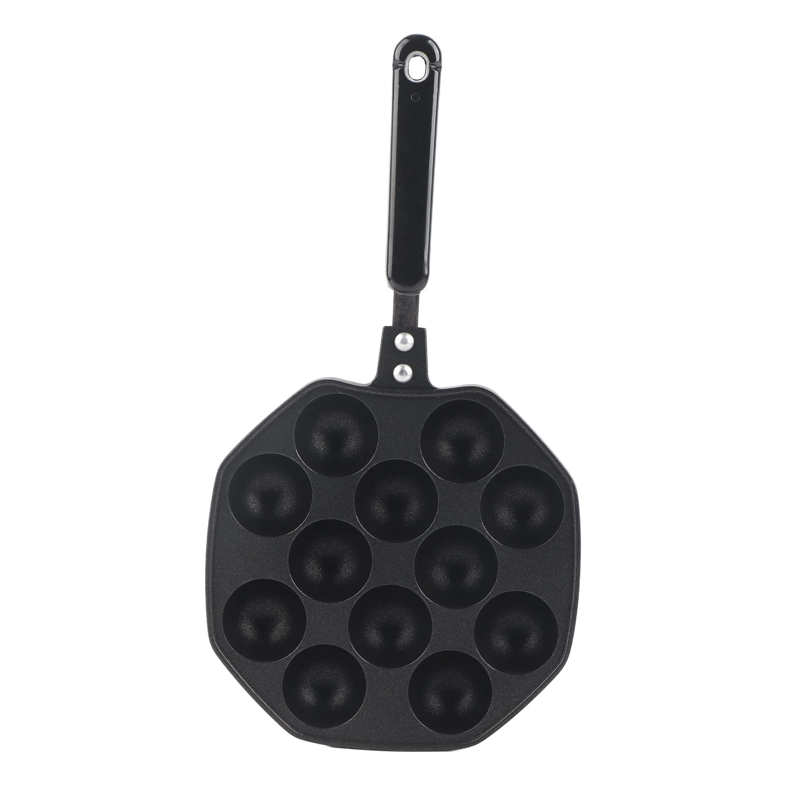 Aebleskiver Pan, Black Pancake Pan Recubrimiento antiadherente de aluminio Ebelskiver Pan Pancake Maker Molde para hornear