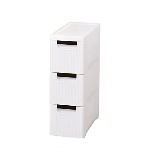Narrow Storage Drawer Cart, Slim Bathroom Floor Cabinet with Slide Out Drawer, Storage Tower with Wheels, Plastic Storage Tower Organizer Unit for Bathroom Livng Room Kitchen Hallway Small Spaces