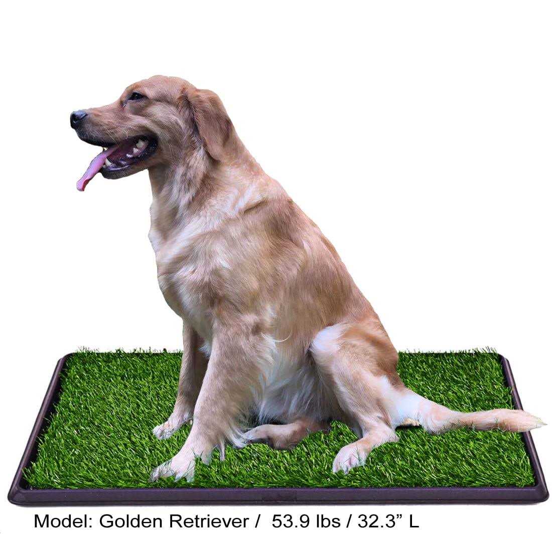 Lomantown Fake Grass Dog Potty Pad Portable Dog Turf Trainer Grass with Tray - Pet Supplies online store