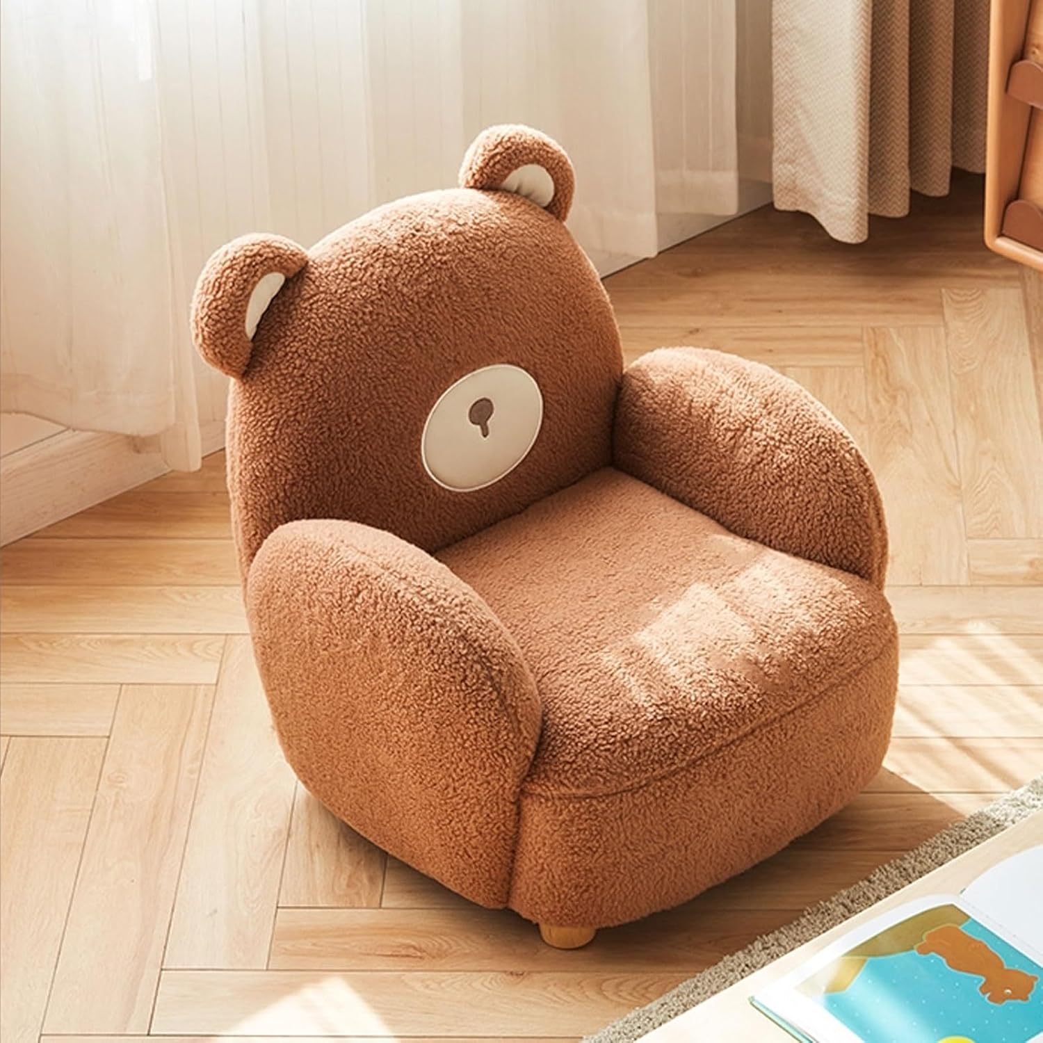 Accent Chair High Backrest Solid Wood Legs Armchair Upholstery Lazy Sofa Living Room Leisure Reading Chair