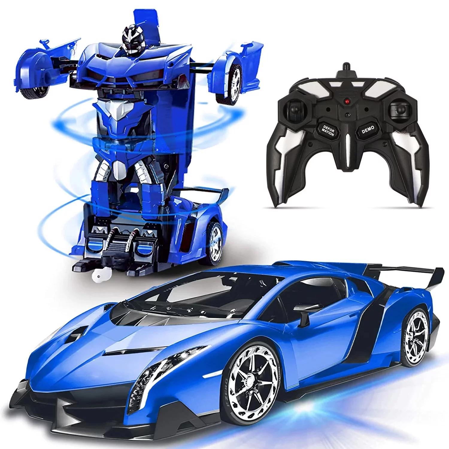 Remote Control Car for Kids Toys, 2-in-1 Transform Robot RC Racing Cars with One-Button Transforming, 360 Degree Rotation, 2.4Ghz 1:18 Scale, Christmas Birthday Gifts for Boys Girls Age 3+