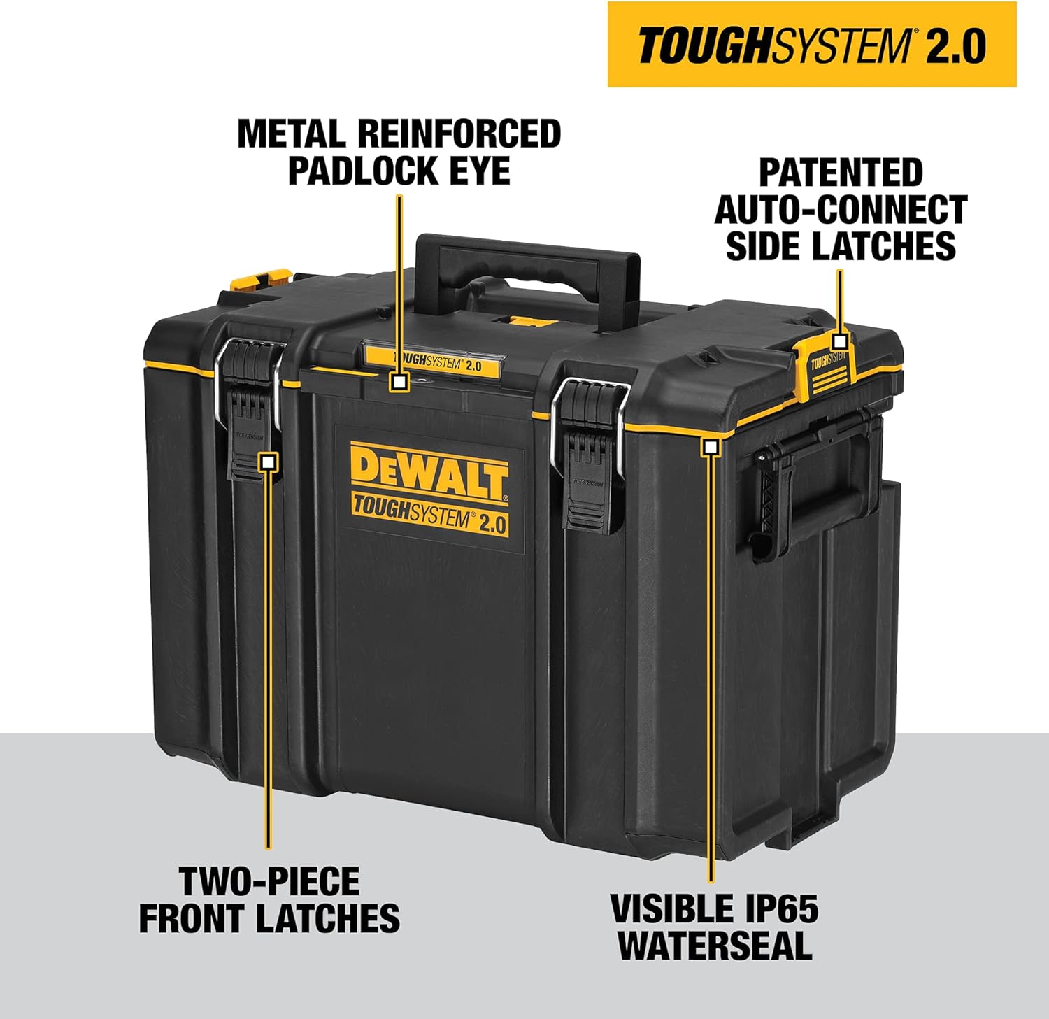 DEWALT TOUGHSYSTEM 2.0, Extra Large Tool Box, 22 in., 123 lbs. Capacity (DWST08400)