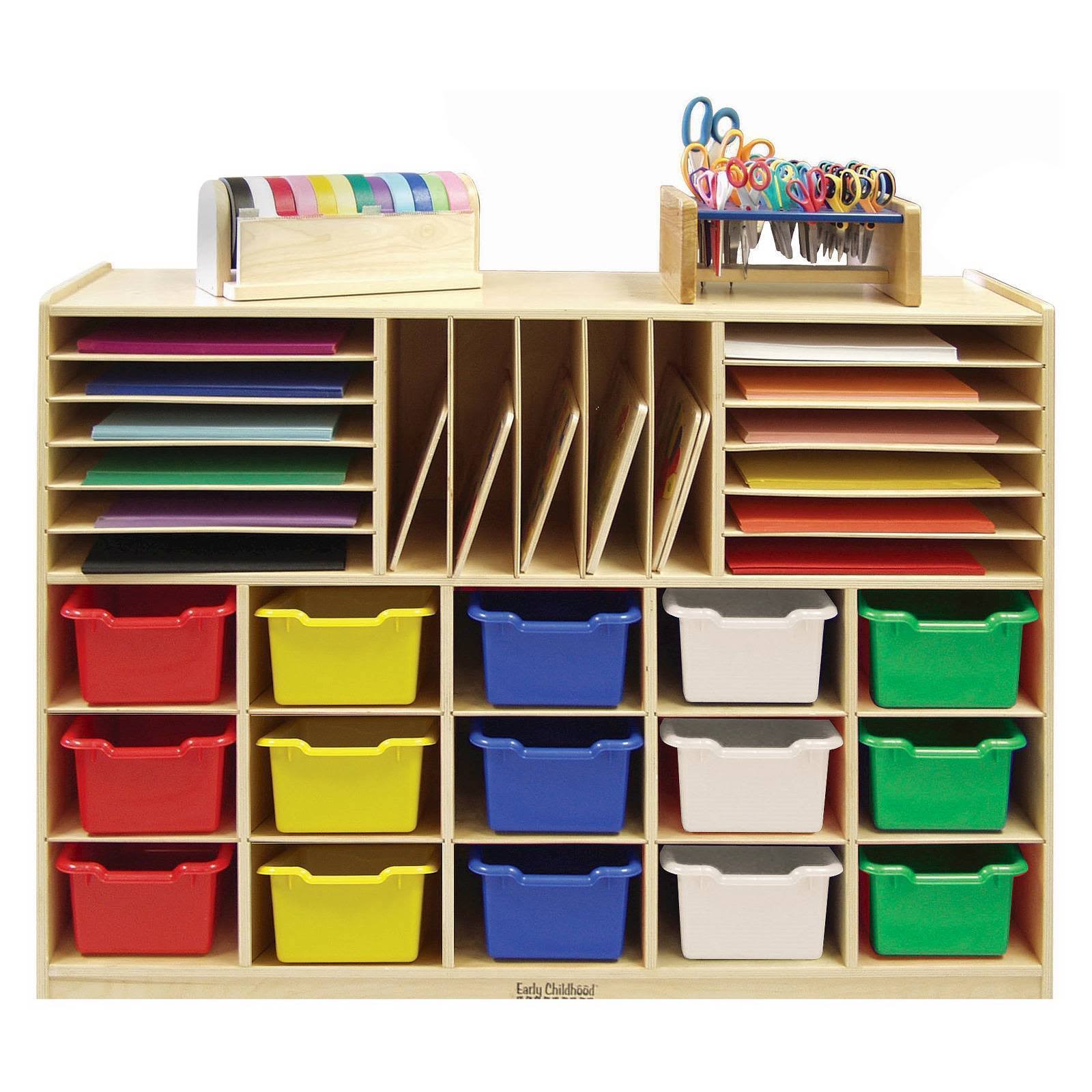 Ecr4kids Multi-Section Storage Cabinet with 15 Bins