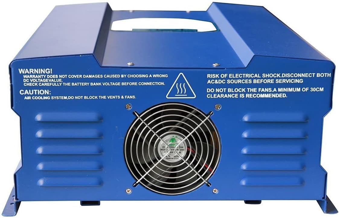 3000W Peak 9000W Pure Sine Wave Power Inverter, Low Frequency Inverter DC 48V to AC 120V with Battery AC Charger Power Inverters