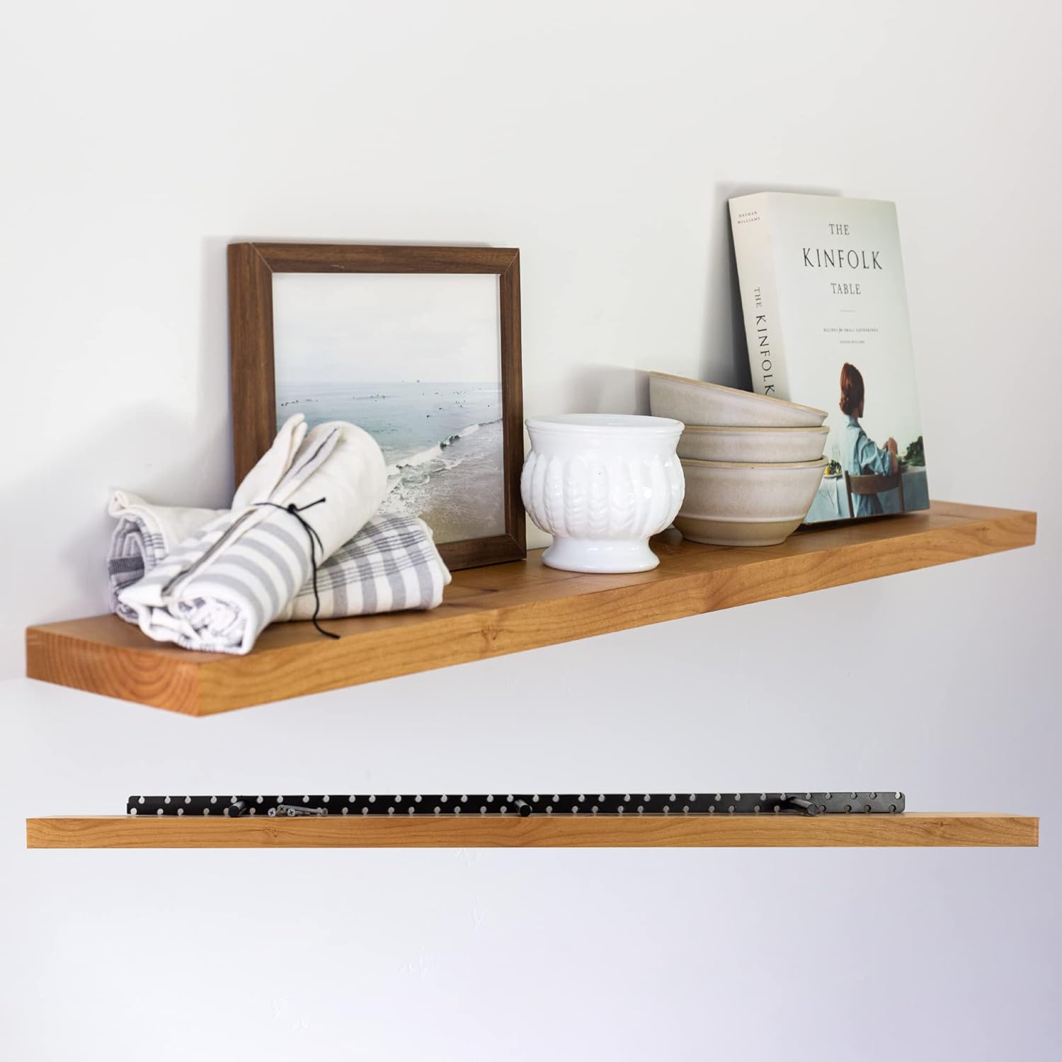 UltraShelf Solid Wood Floating Shelf for Wall Decor, Alder, 42